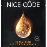 Nice Code Тканевая маска Extra Rich Night repair с маслом амлы, расторопши, граната, камелии, растительными экстрактами родиолы розовой и апельсина